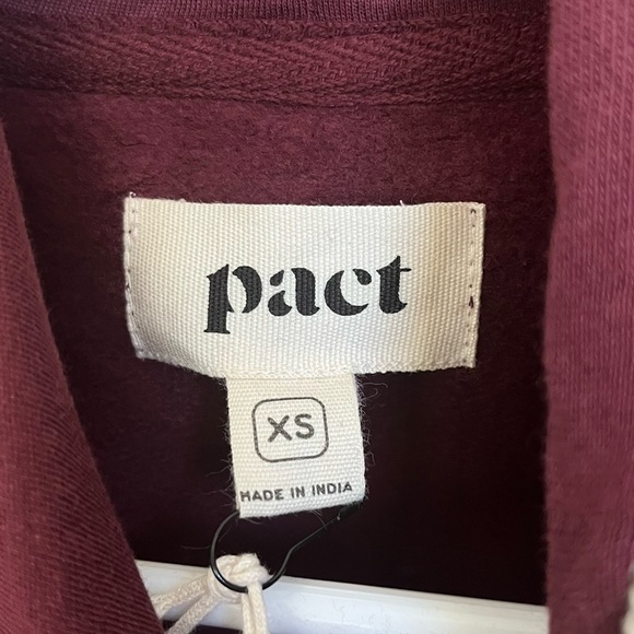 Pact Raisin All for One Unisex Hoodie NWT Size XS - Picture 3 of 4